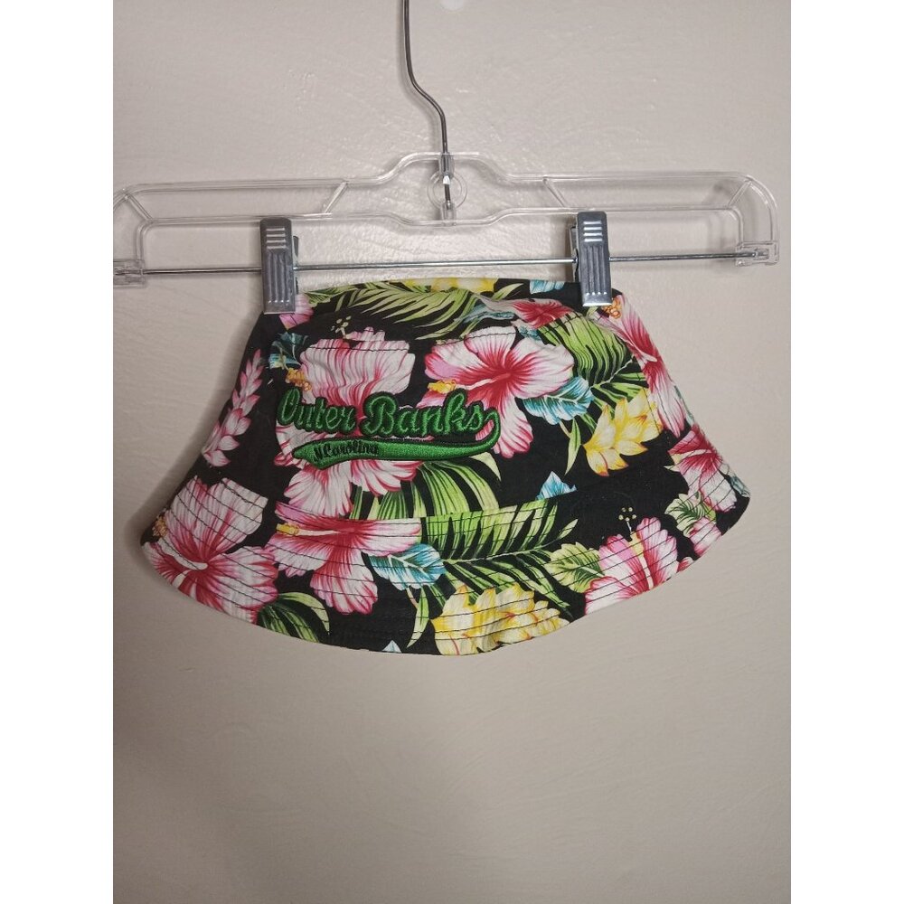 Outer Banks North Carolina Floral Bucket Hat Summer Souvenir
